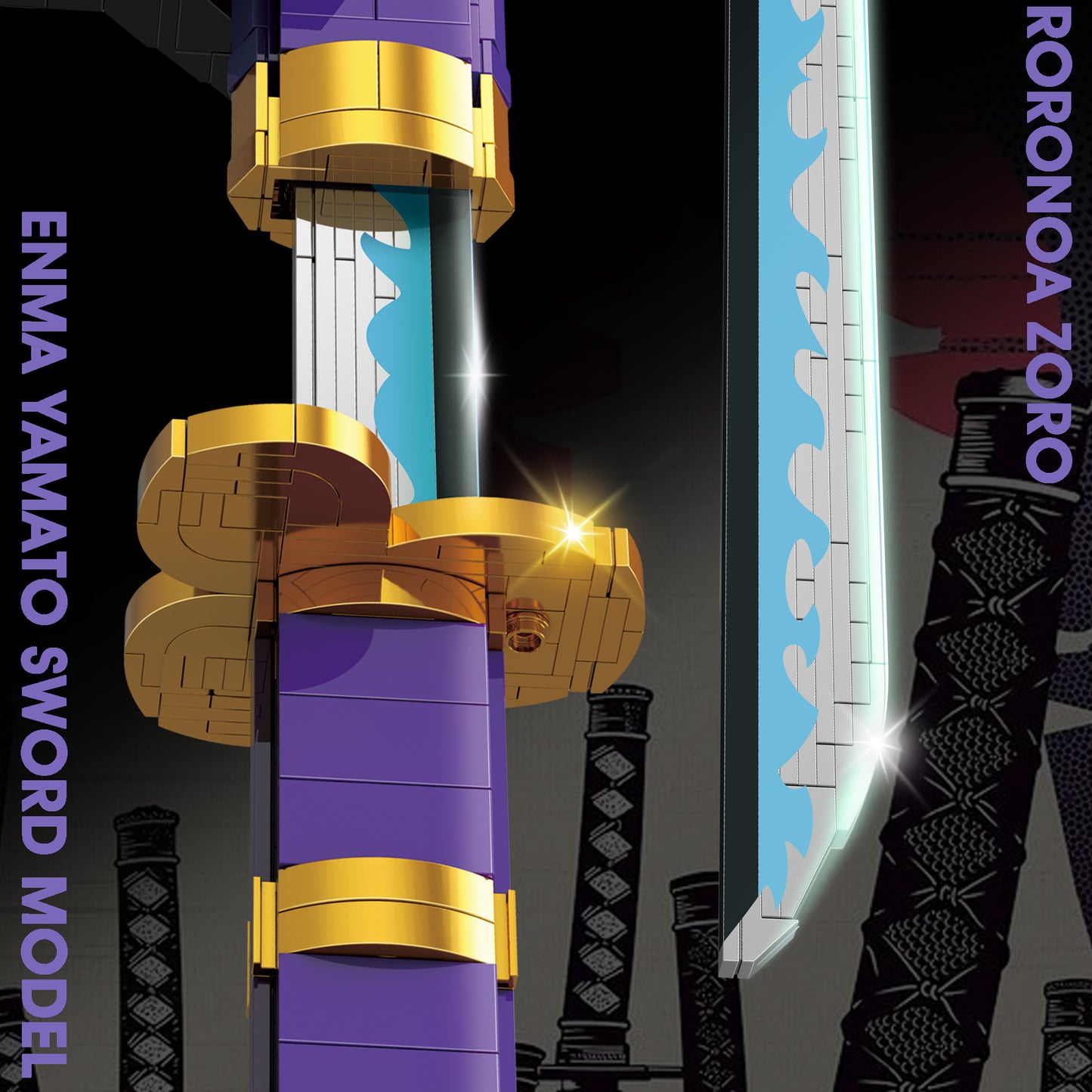 Anime Zoro Enma Yamato Sword Building Block Set