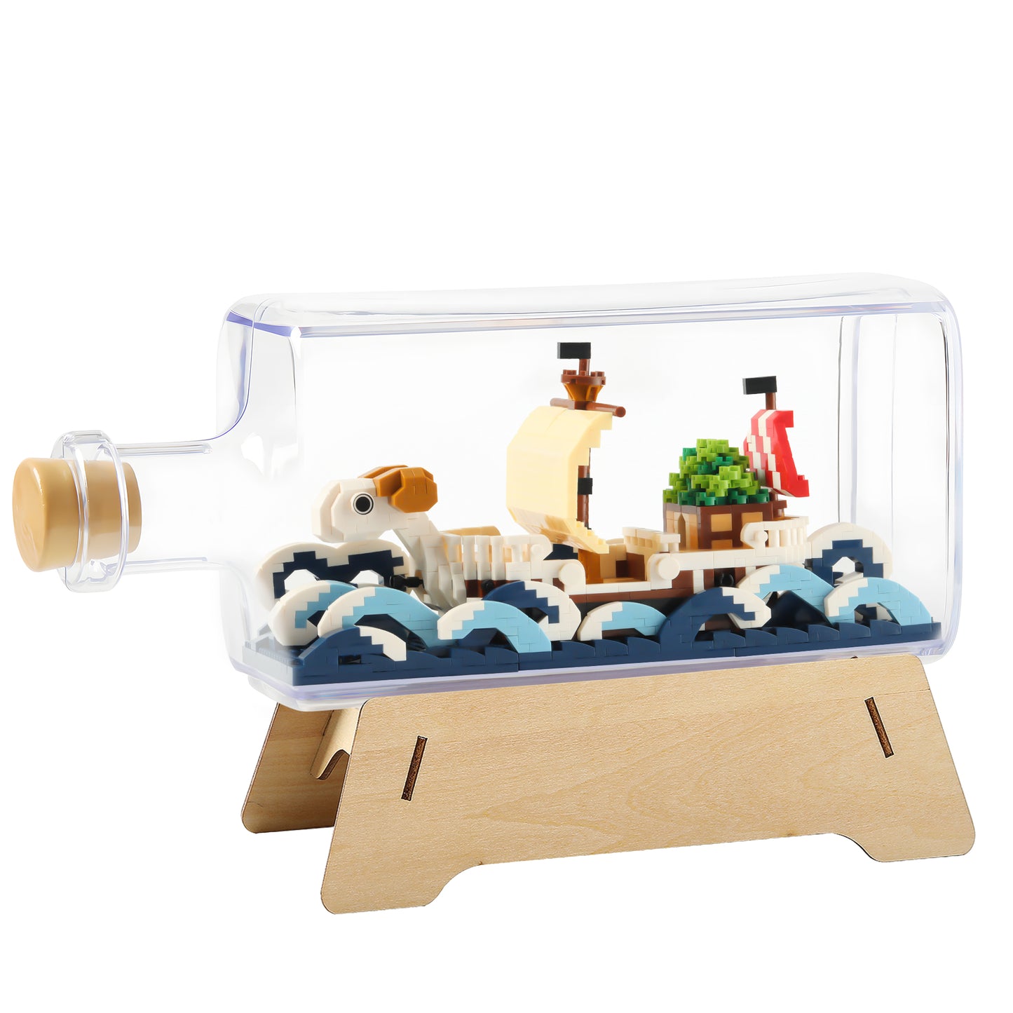 Going Merry Ship in a Bottle Building Block Set