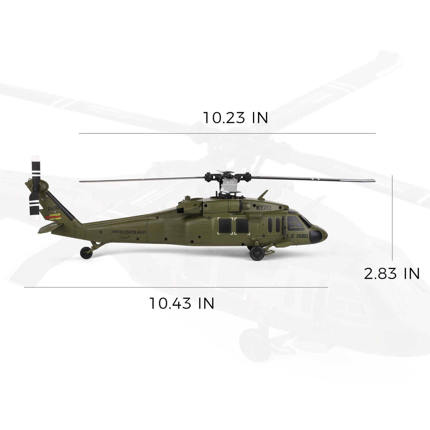 K170 RC Helicopter, UH60L Remote Contro Helicopter Model Plane Toy for Men