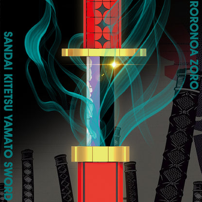 Anime Zoro Sandai Kitetsu Yamato Sword Building Block Set