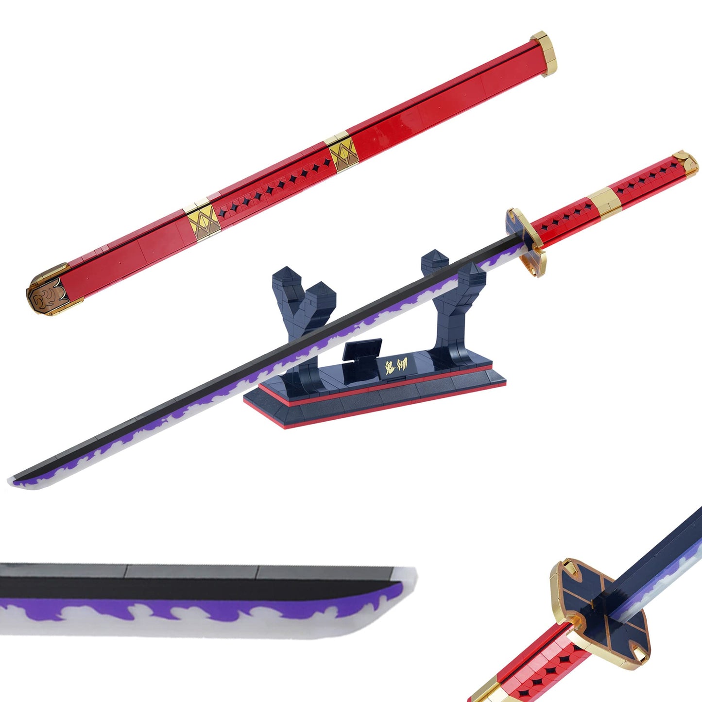 Anime Zoro Sandai Kitetsu Yamato Sword Building Block Set