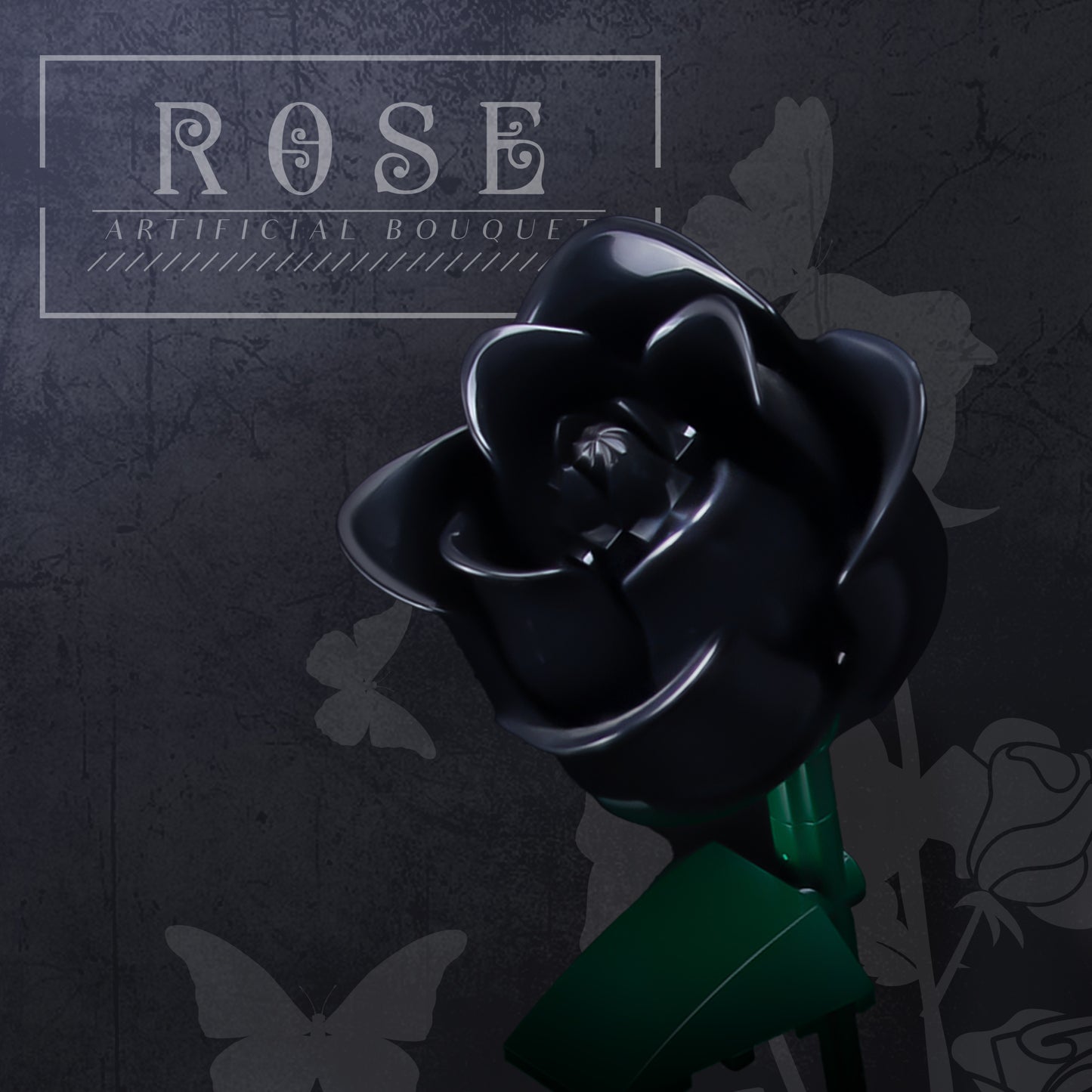 Black Rose Bouquet Building Block Set Toy-660PCS