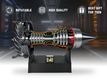 Jet Engine Model Kit, TR900 Turbofan Aircraft Engine Model 3D Printing Toy for Teen(Rotatable)
