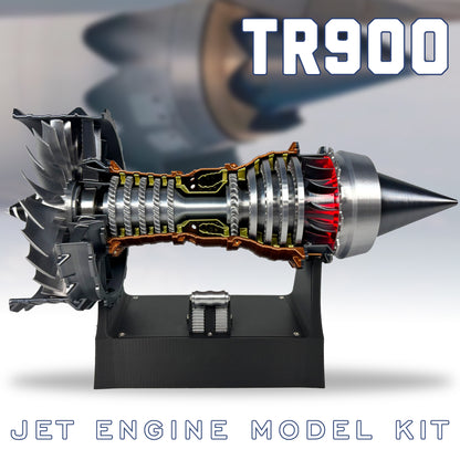Jet Engine Model Kit, TR900 Turbofan Aircraft Engine Model 3D Printing Toy for Teen(Rotatable)