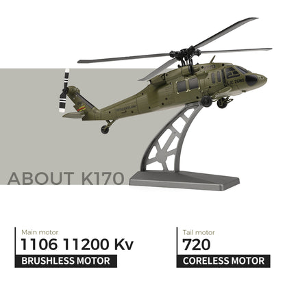 K170 RC Helicopter, UH60L Remote Contro Helicopter Model Plane Toy for Men