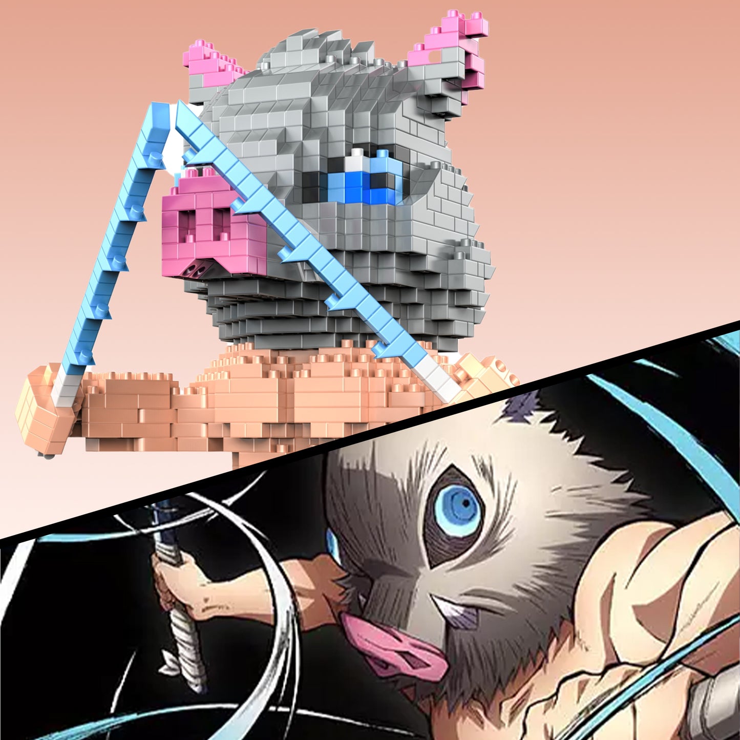 Anime Hashibira Inosuke Figure Building Set