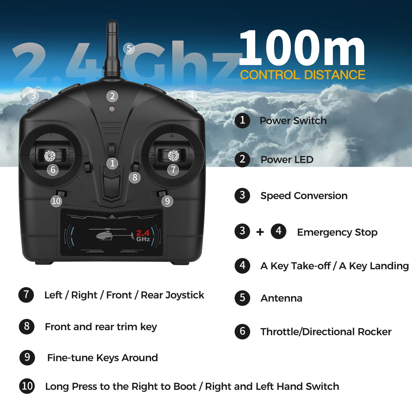 K170 RC Helicopter, UH60L Remote Contro Helicopter Model Plane Toy for Men