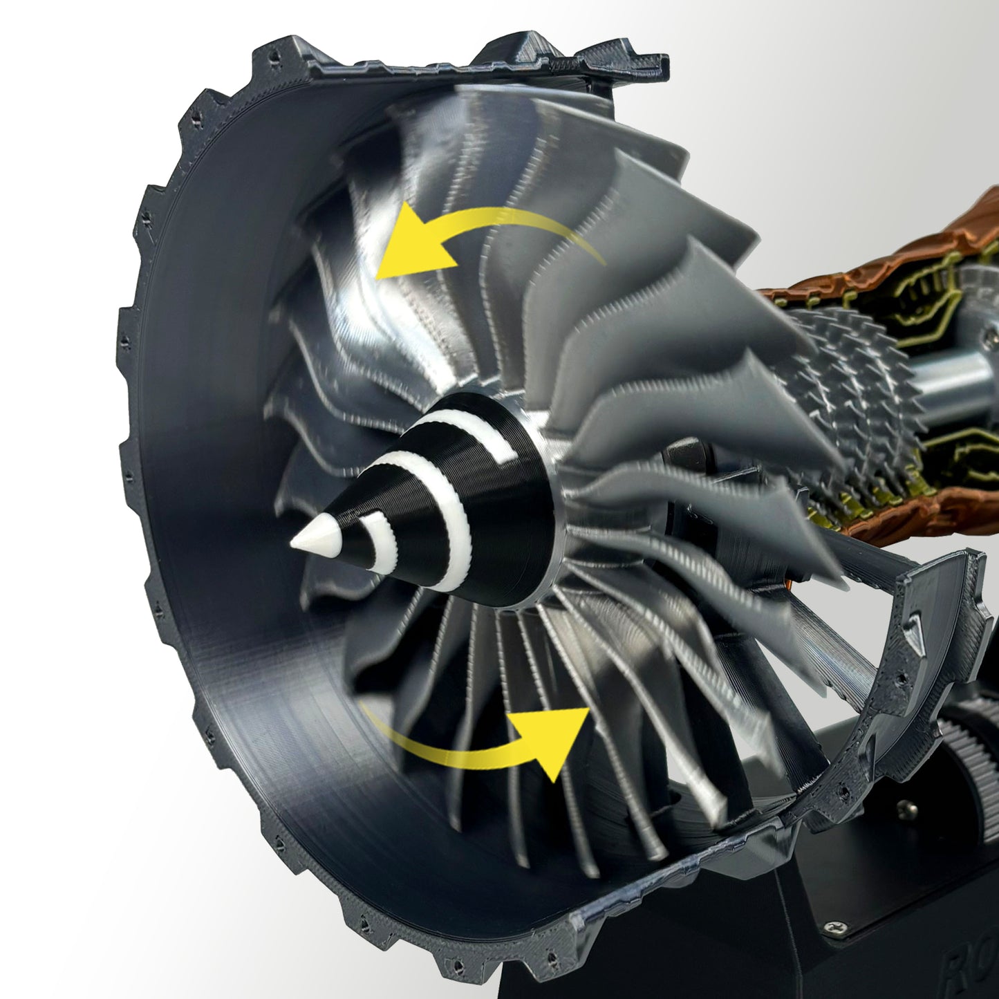 Jet Engine Model Kit, TR900 Turbofan Aircraft Engine Model 3D Printing Toy for Teen(Rotatable)