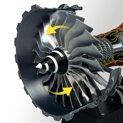 Jet Engine Model Kit, TR900 Turbofan Aircraft Engine Model 3D Printing Toy for Teen(Rotatable)