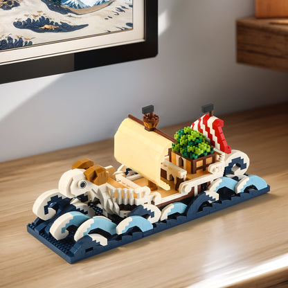 Going Merry Ship in a Bottle Building Block Set