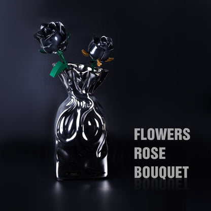 Black Rose Bouquet Building Block Set Toy-660PCS