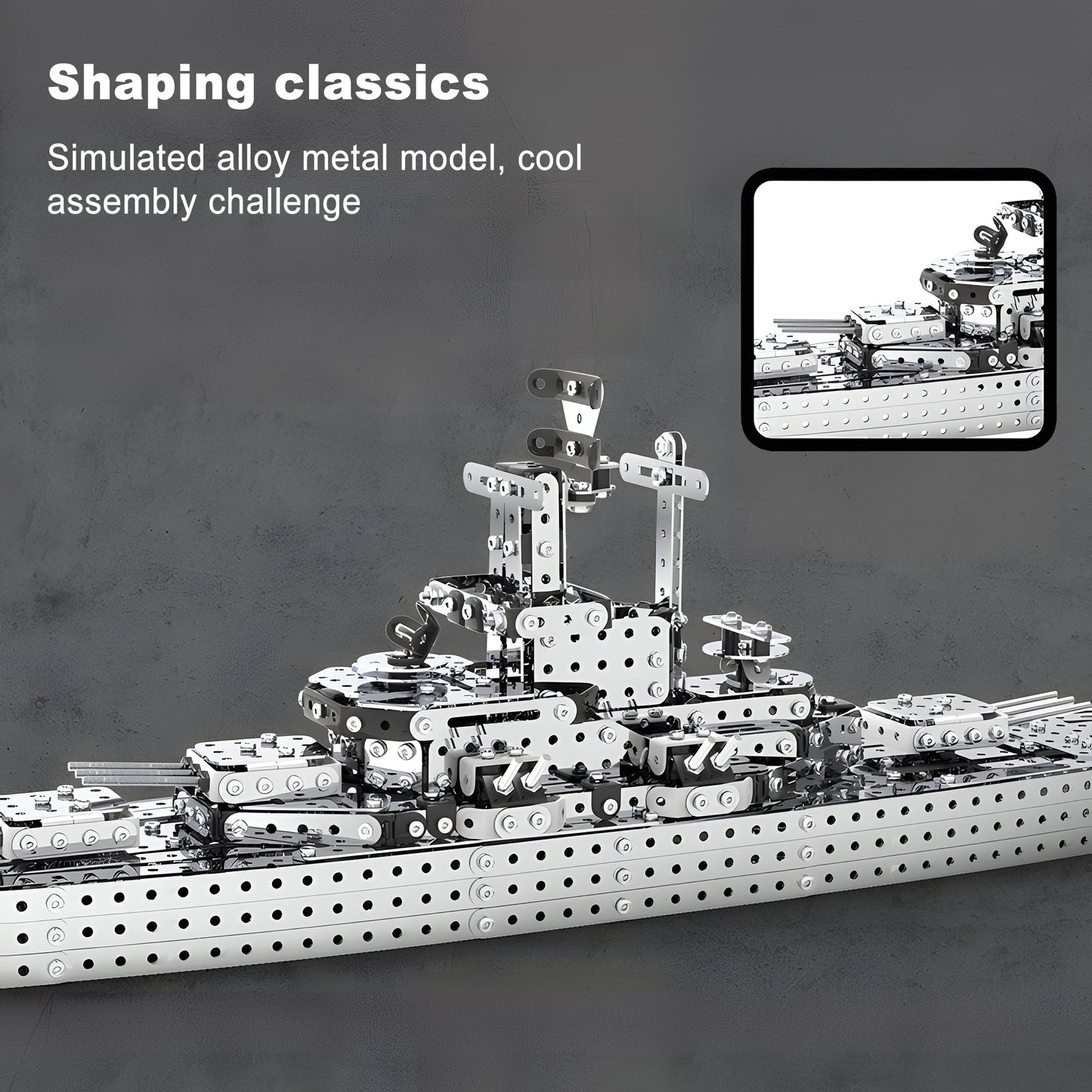 3D Metal Puzzle Military Battle Ship Model Building Set