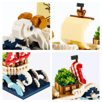 Going Merry Ship in a Bottle Building Block Set