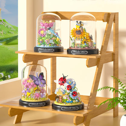 Flower Butterfly Bouquet Building Block Set