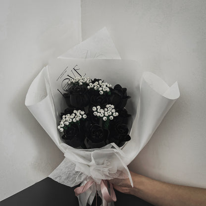 Black Rose Bouquet Building Block Set Toy-660PCS