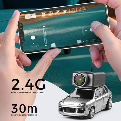 FPV RC Car, 1/64 Mini Remote Control Drift Car with HD Camera for Adult-Silver