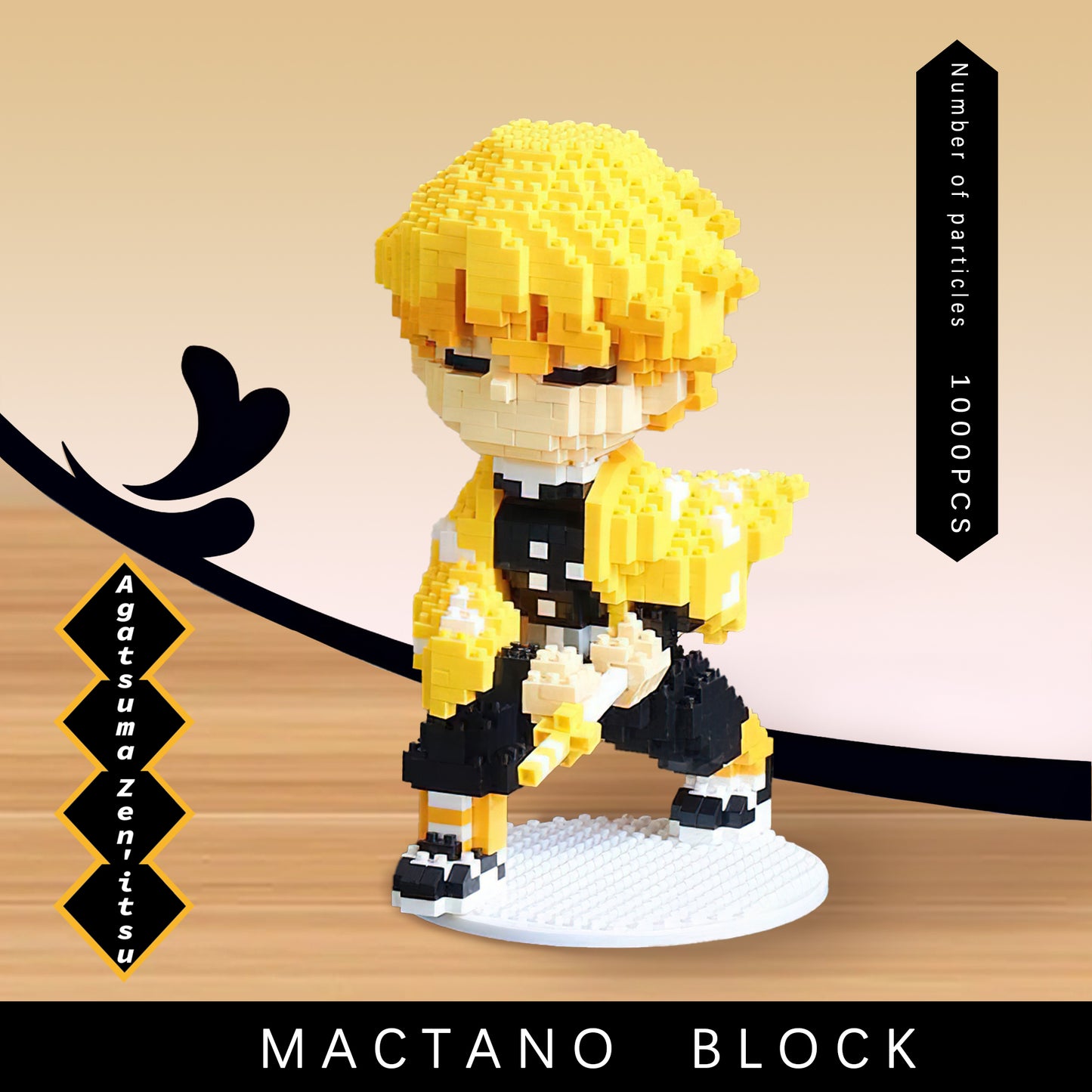 Anime Zenitsu Agatsuma Figure Building Set