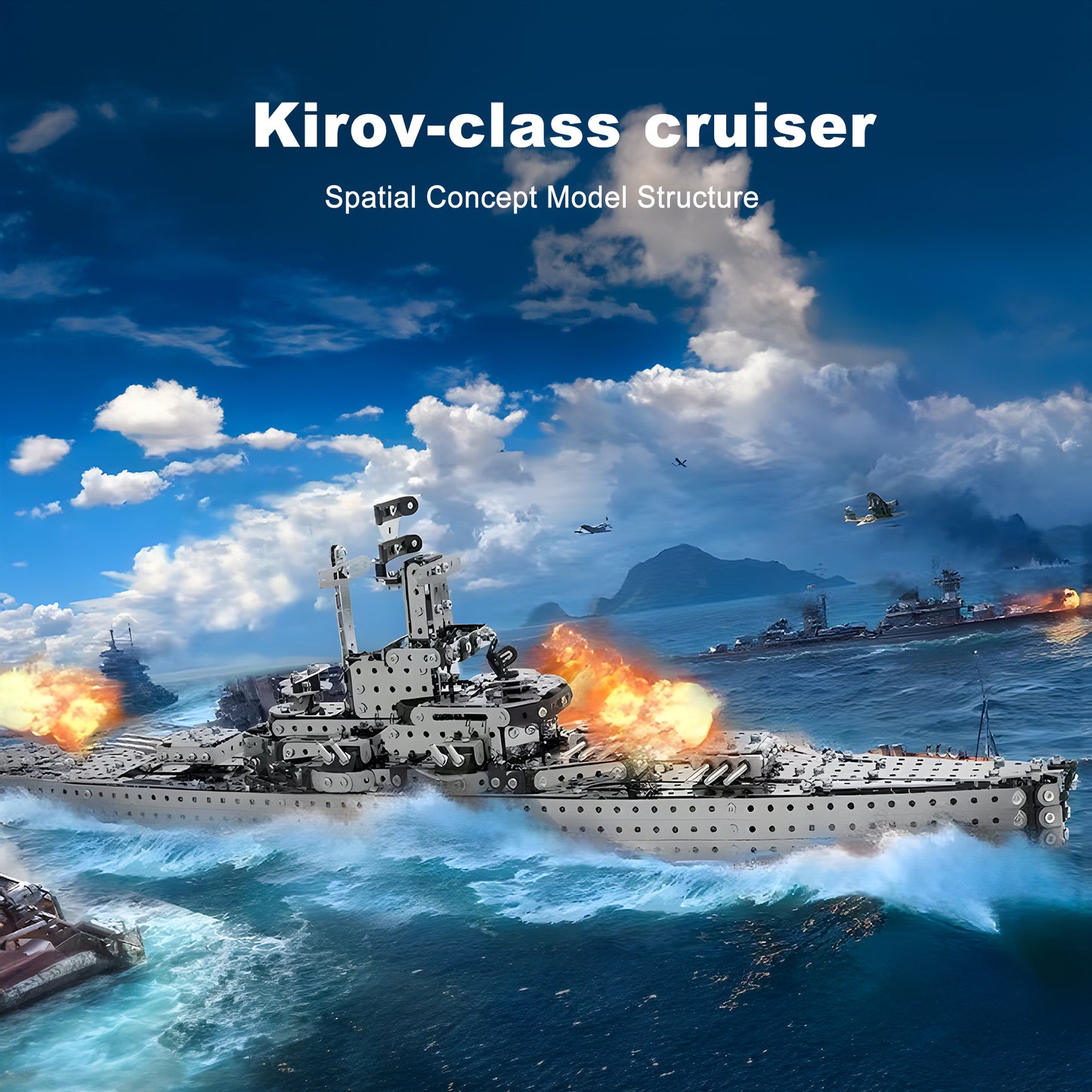 3D Metal Puzzle Military Battle Ship Model Building Set