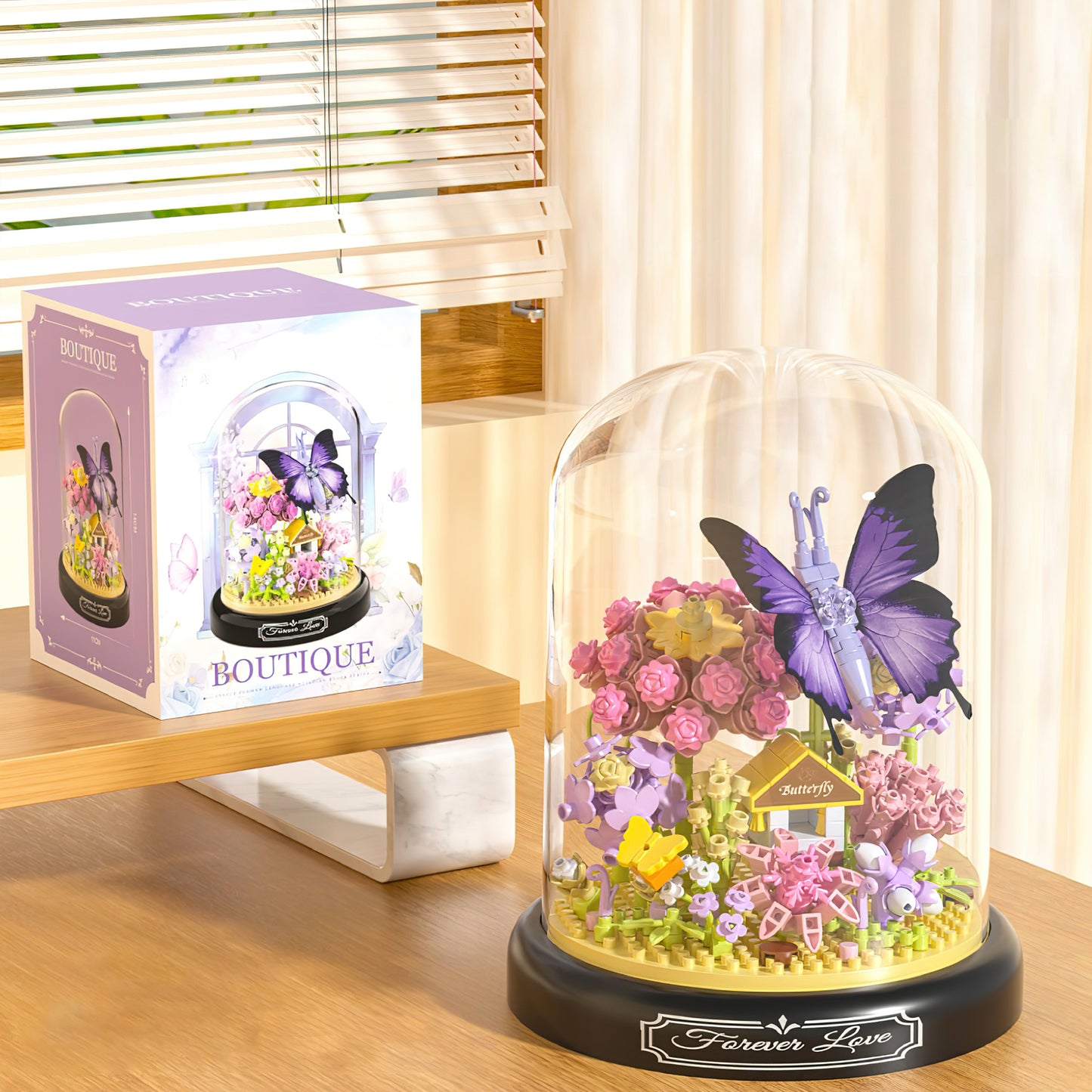 Flower Butterfly Bouquet Building Block Set