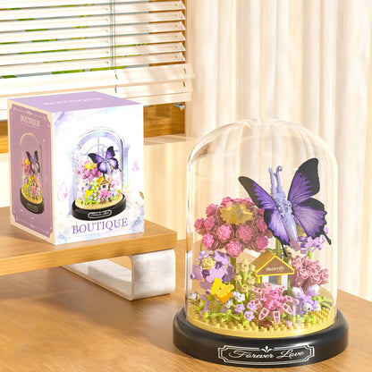 Flower Butterfly Bouquet Building Block Set