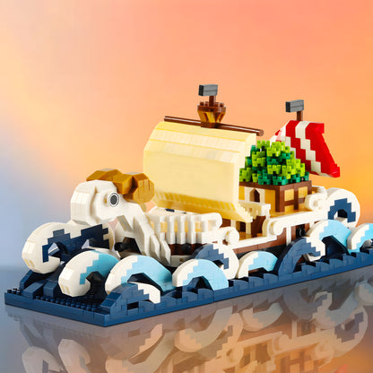 Going Merry Ship in a Bottle Building Block Set