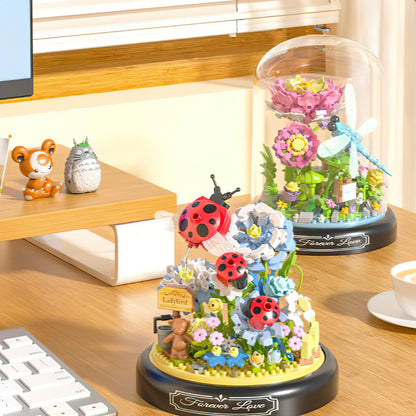 Flower Dragonfly Bouquet Building Block Set