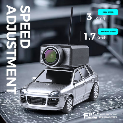 FPV RC Car, 1/64 Mini Remote Control Drift Car with HD Camera for Adult-Silver