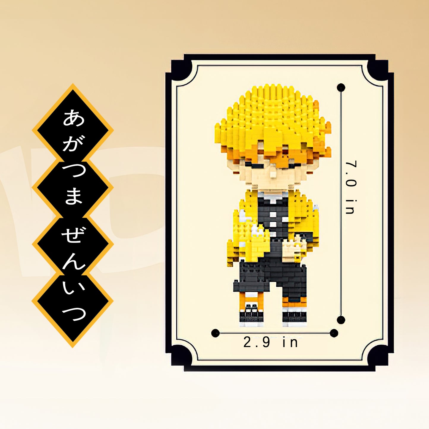 Anime Zenitsu Agatsuma Figure Building Set