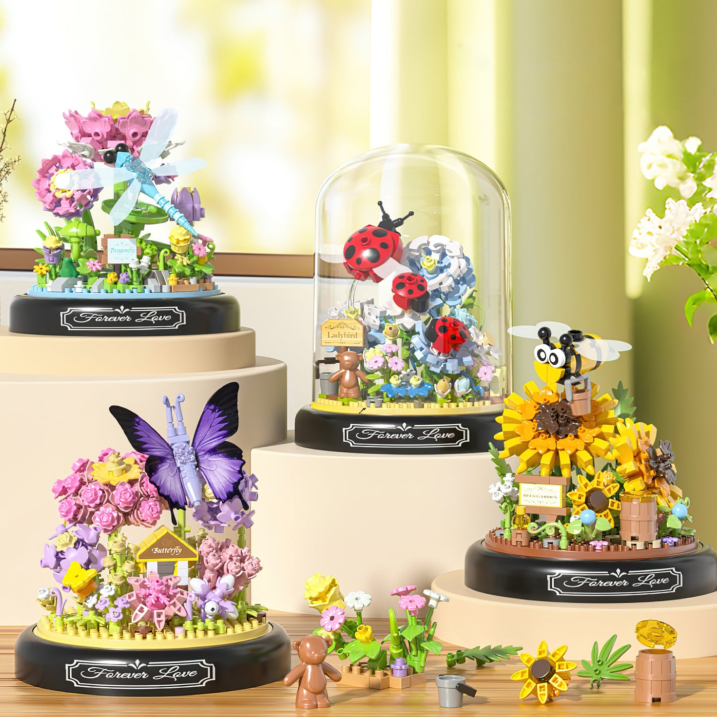Flower Butterfly Bouquet Building Block Set