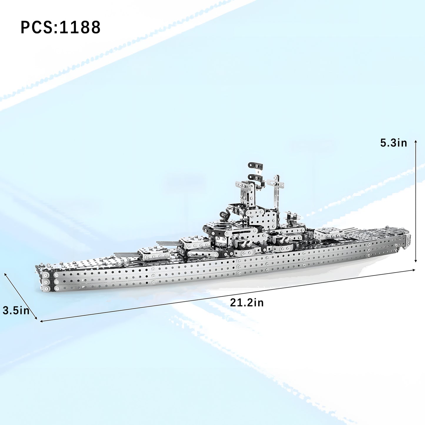 3D Metal Puzzle Military Battle Ship Model Building Set