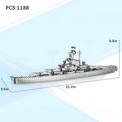 3D Metal Puzzle Military Battle Ship Model Building Set