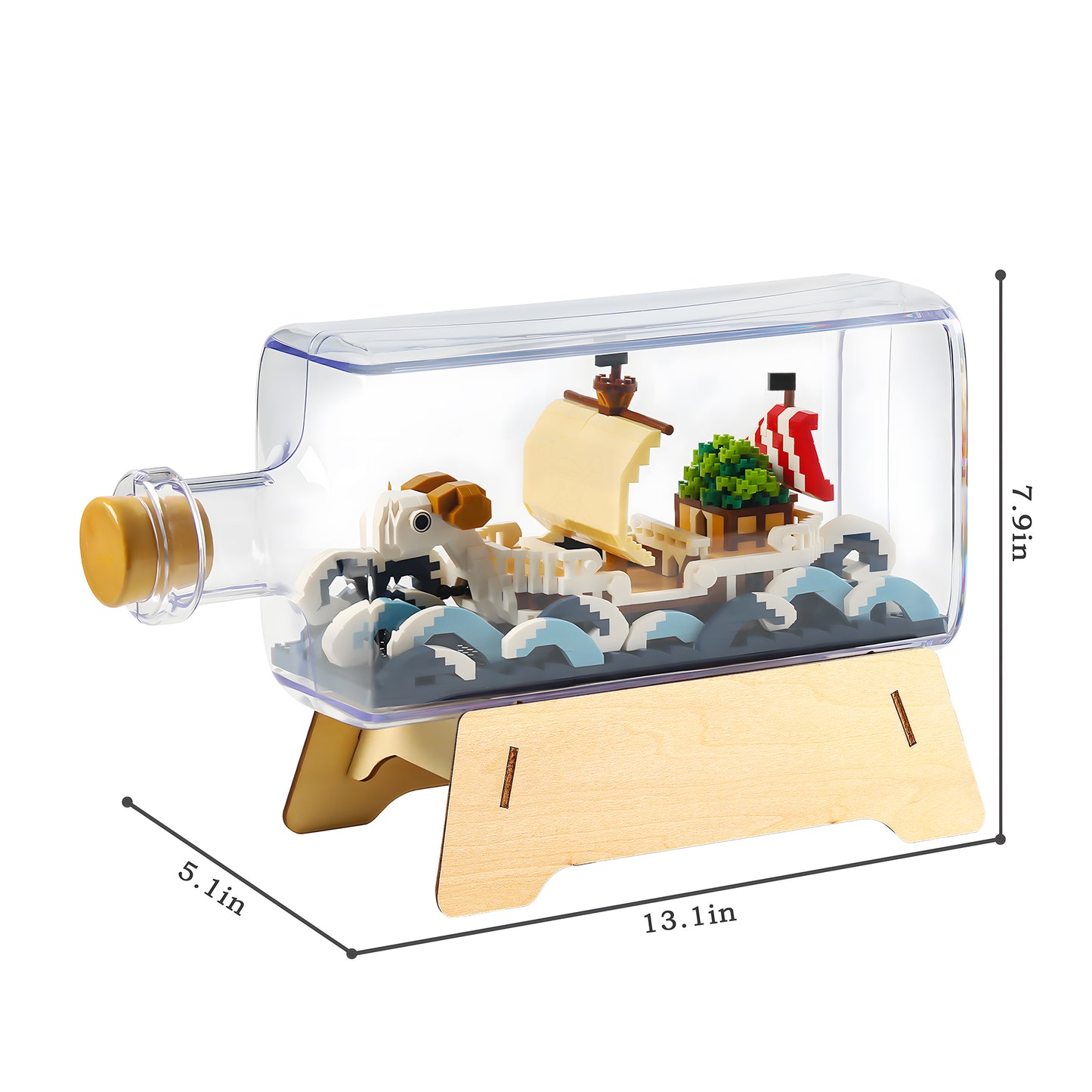 Going Merry Ship in a Bottle Building Block Set