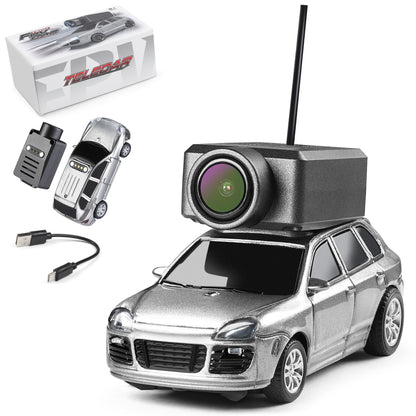 FPV RC Car, 1/64 Mini Remote Control Drift Car with HD Camera for Adult-Silver