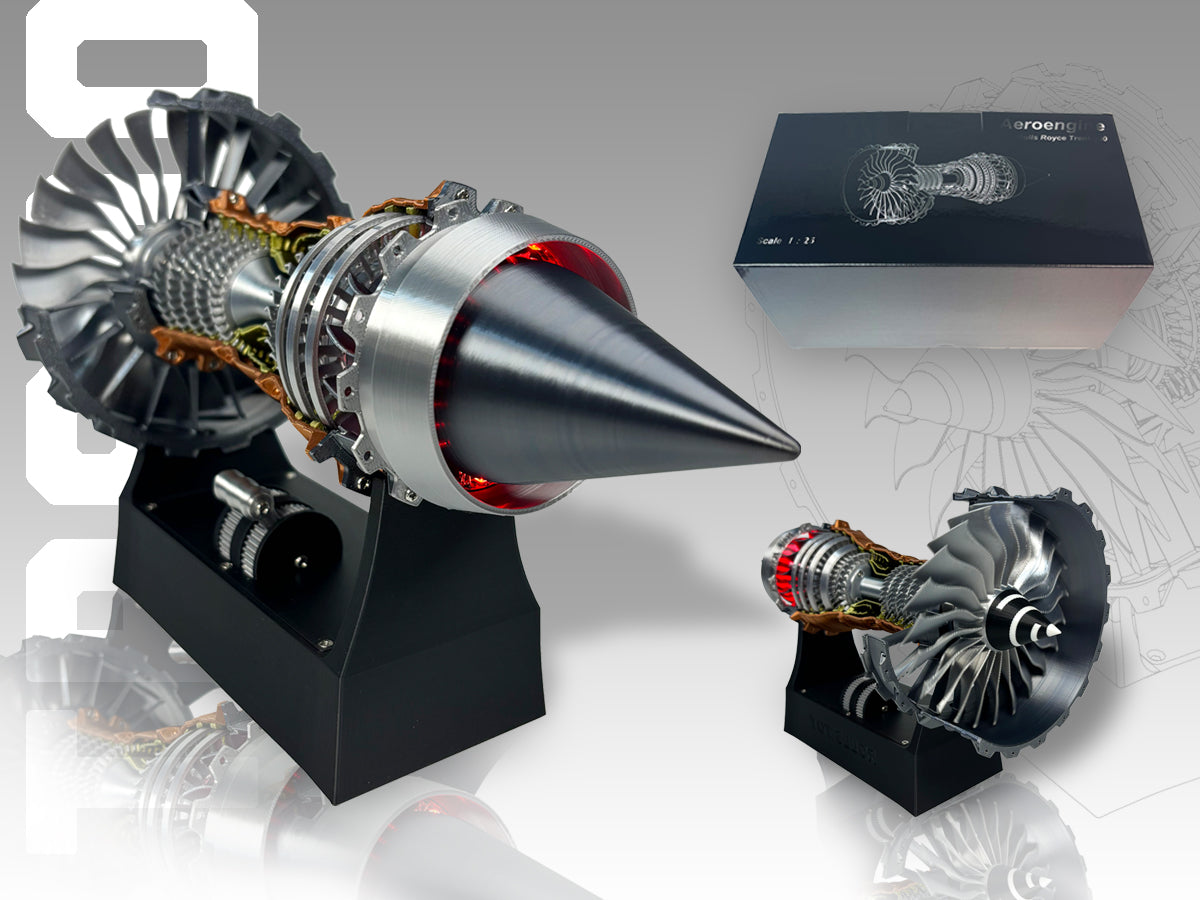 Jet Engine Model Kit, TR900 Turbofan Aircraft Engine Model 3D Printing Toy for Teen(Rotatable)