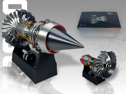 Jet Engine Model Kit, TR900 Turbofan Aircraft Engine Model 3D Printing Toy for Teen(Rotatable)