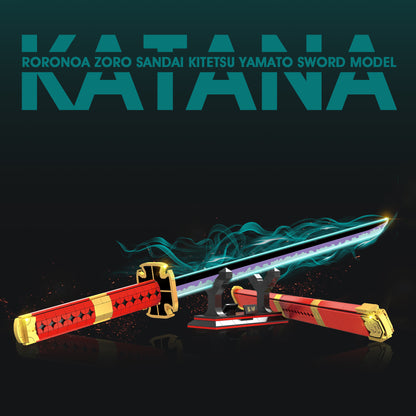 Anime Zoro Sandai Kitetsu Yamato Sword Building Block Set