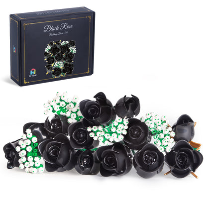 Black Rose Bouquet Building Block Set Toy-660PCS